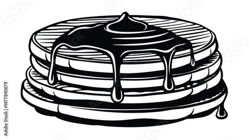 Pancakes Stack with Syrup