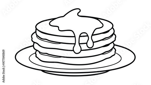 Pancakes Stack with Syrup