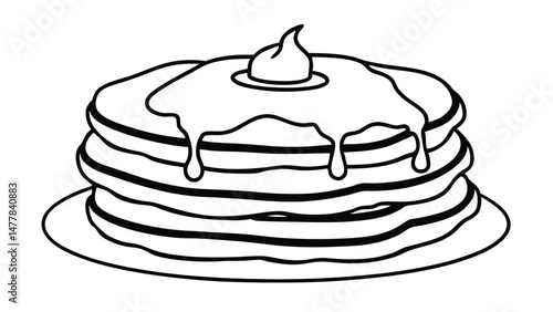 Pancakes Stack with Syrup
