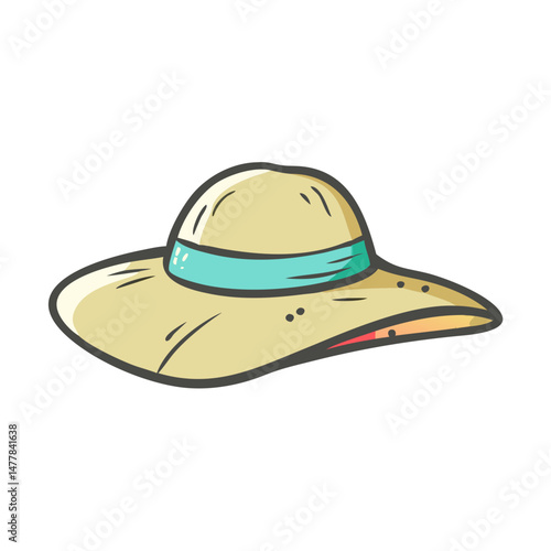 sunhat icon, sunhat vector illustration-simple illustration of sunhat, perfect for sunhat logos and icons
