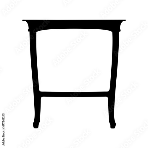 sideboard vector silhouette icon - perfect for furniture icons, decals, or SVG crafts.