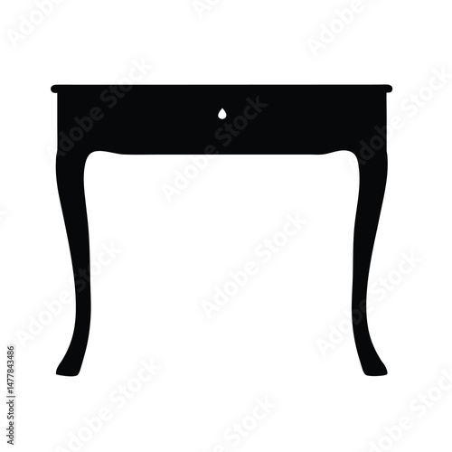sideboard vector silhouette icon - perfect for furniture icons, decals, or eps crafts.