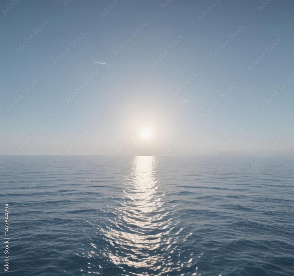 Obraz premium Subtle light blue gradient, calming ocean vibes, depth, refreshing