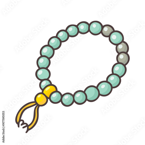 tasbih prayer beads icon, tasbih prayer beads vector illustration-simple illustration of tasbih prayer beads, perfect for tasbih prayer beads logos and icons