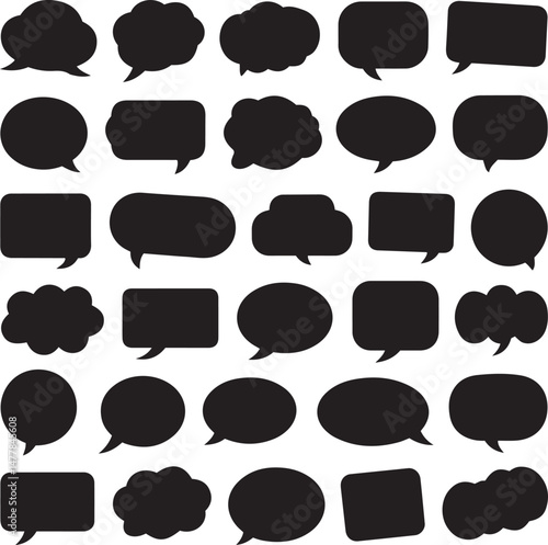 Speech bubble set talk bubble cloud speech bubbles collection vector