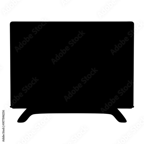 smart tv iconvector silhouette icon - perfect for electronics-themed crafts, decals, or SVG projects.