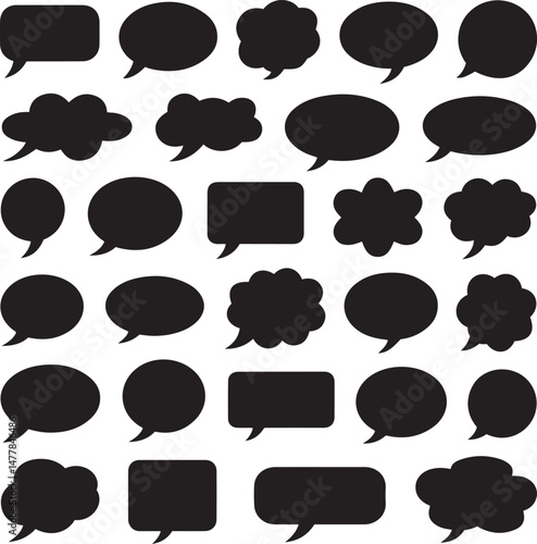 Speech bubble set talk bubble cloud speech bubbles collection vector