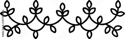 Tribal tattoo design features a black and white floral pattern with ornate swirls and vector illustration elements