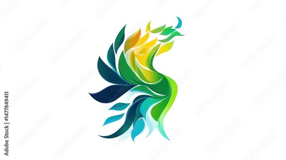 Obraz premium Abstract, vibrant, flowing design