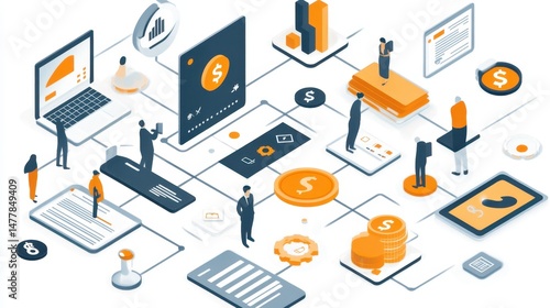 Wallpaper Mural A sophisticated visual representation of an integrated KYC (Know Your Customer) framework, focusing on enhancing customer due diligence in the banking and finance sector. Torontodigital.ca