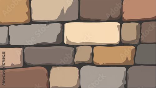 Brick wall background. Brick wall. A fragment of a brick wall background. Illustration of a brick wall.
