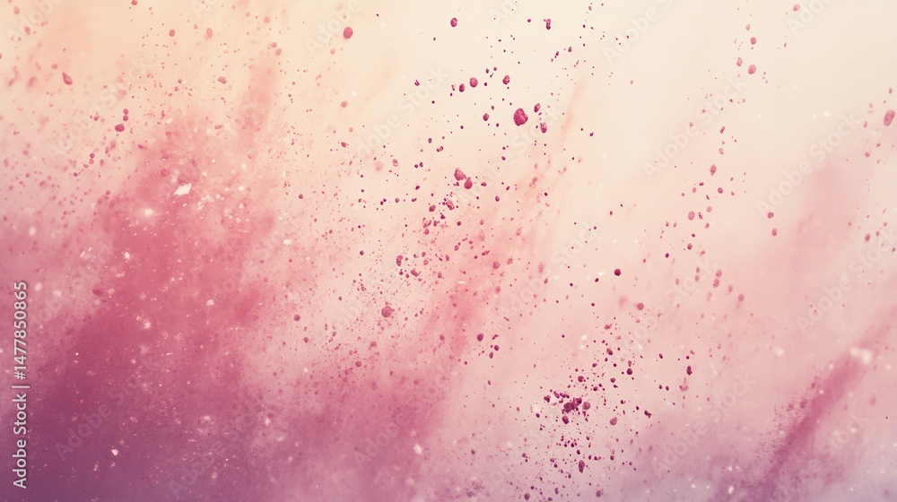 Fototapeta premium Soft, dreamy, pale pink watercolor background with subtle texture, gentle gradient, and delicate, organic splatters, evoking calming, peaceful atmosphere.