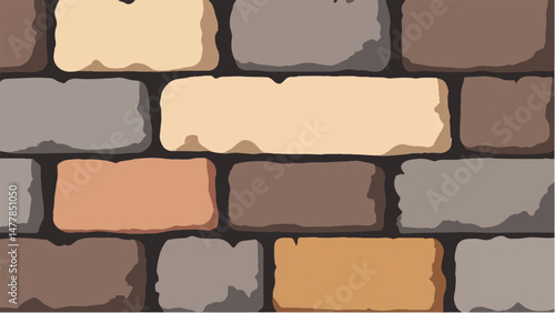 Brick wall background. Brick wall. A fragment of a brick wall background. Illustration of a brick wall.