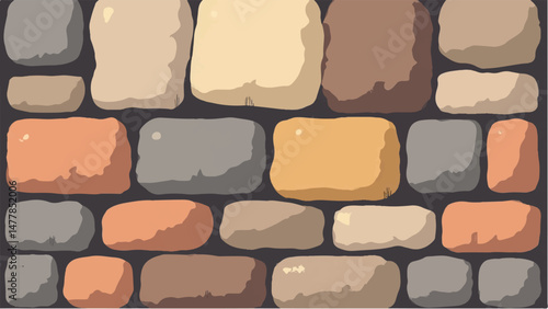 Brick wall background. Brick wall. A fragment of a brick wall background. Illustration of a brick wall.