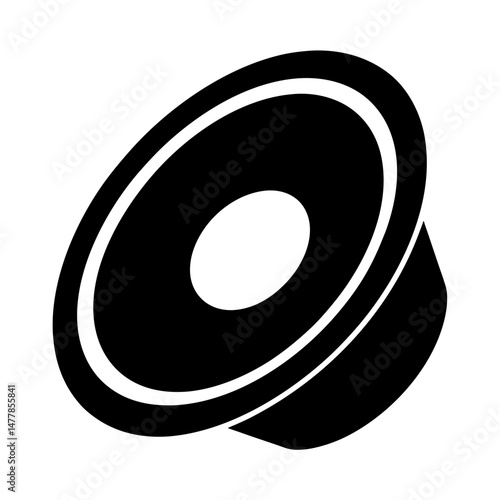 subwoofervector silhouette icon - perfect for electronics-themed crafts, decals, or SVG projects.