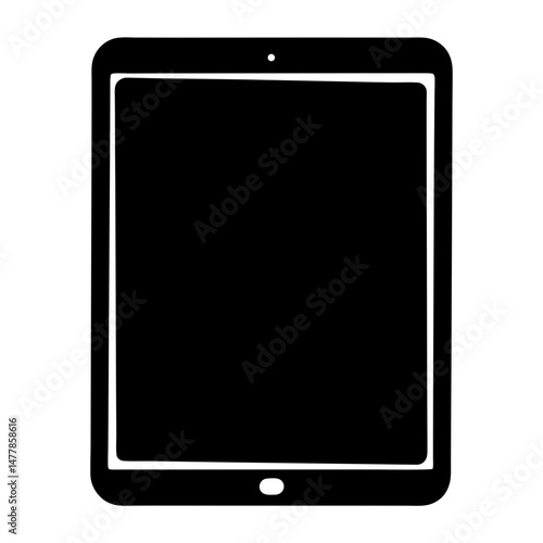 tabletvector silhouette icon - perfect for electronics-themed crafts, decals, or SVG projects.