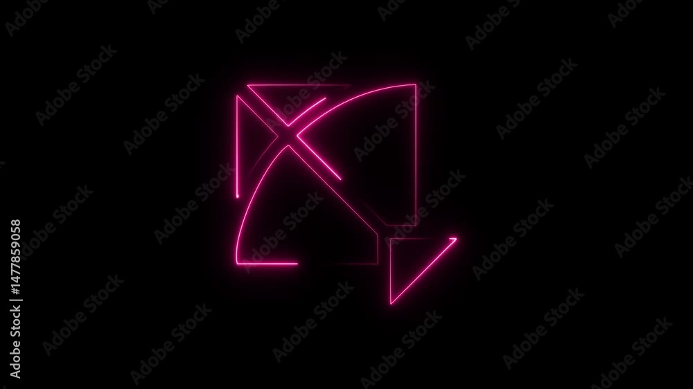 Animation of Classic Diamond-Shaped Kite with Crossed Sticks | Alpha Channel Animation of Classic Diamond-Shaped Kite with Crossed Sticks | Alpha Channel