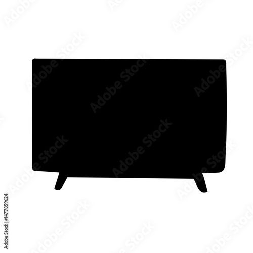 televisionvector silhouette icon - perfect for electronics-themed crafts, decals, or SVG projects.