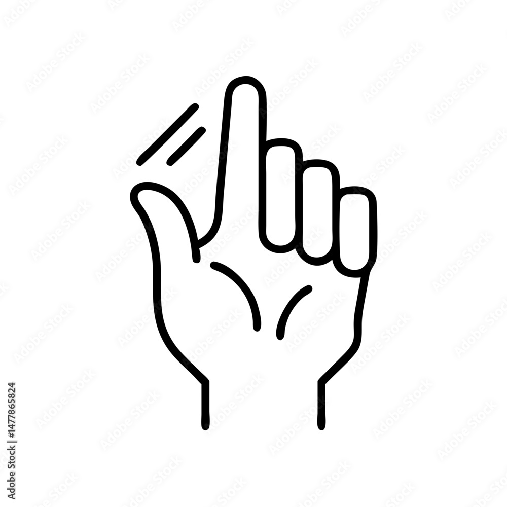 Hand gesture indicating silence with raised finger symbol Hand gesture indicating silence with raised finger symbol