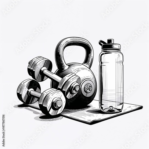 Gym Fitness Equipment Clipart