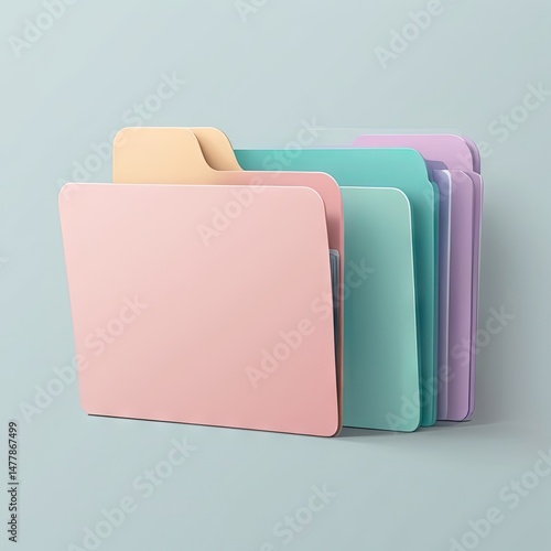 Modern File Folder Icon – Minimalist Document Storage Symbol for Digital Interface Design

