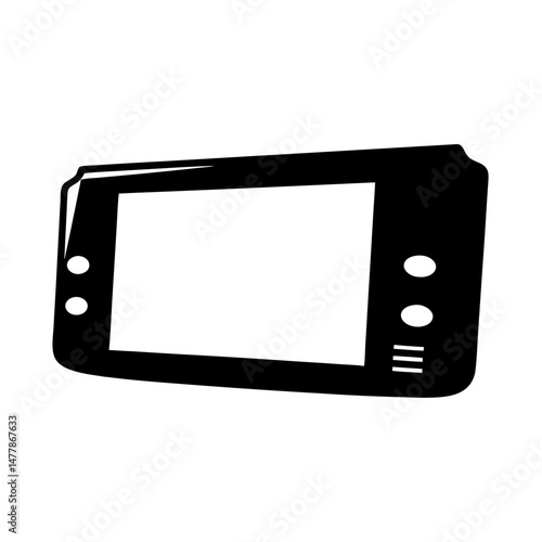 video game consolevector silhouette icon - perfect for electronics-themed crafts, decals, or SVG projects.