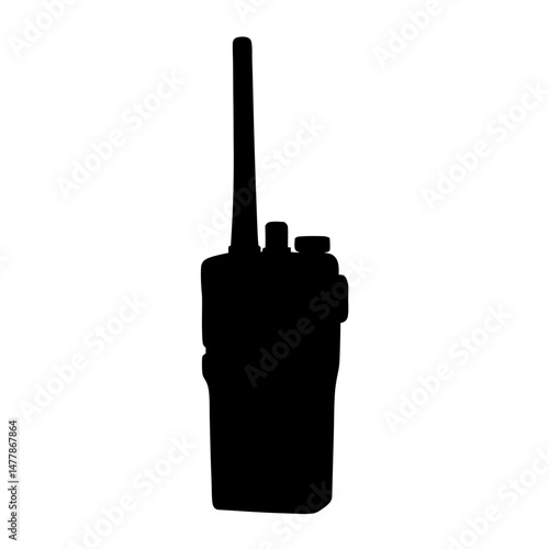 walkie talkievector silhouette icon - perfect for electronics-themed crafts, decals, or SVG projects.