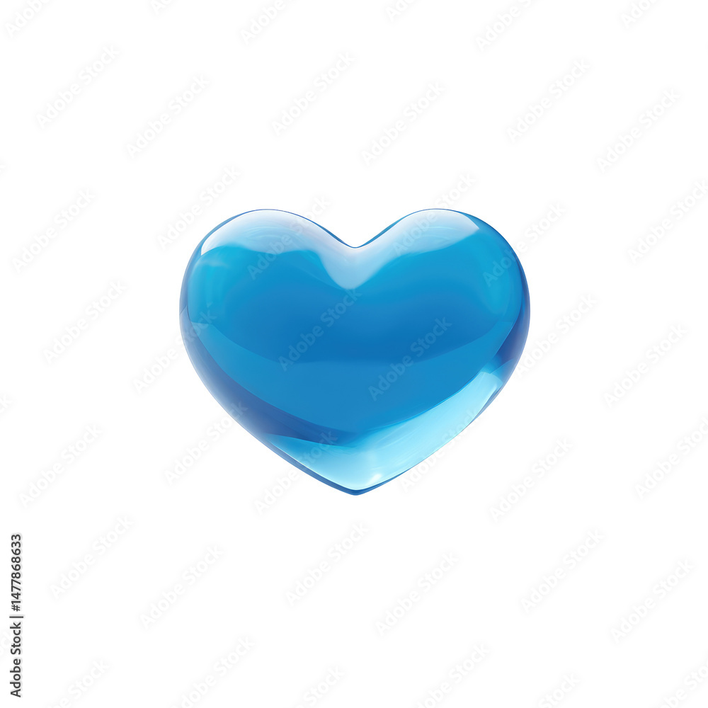 Simple Blue Heart Shape Against isolated on a transparent background Simple Blue Heart Shape Against isolated on a transparent background