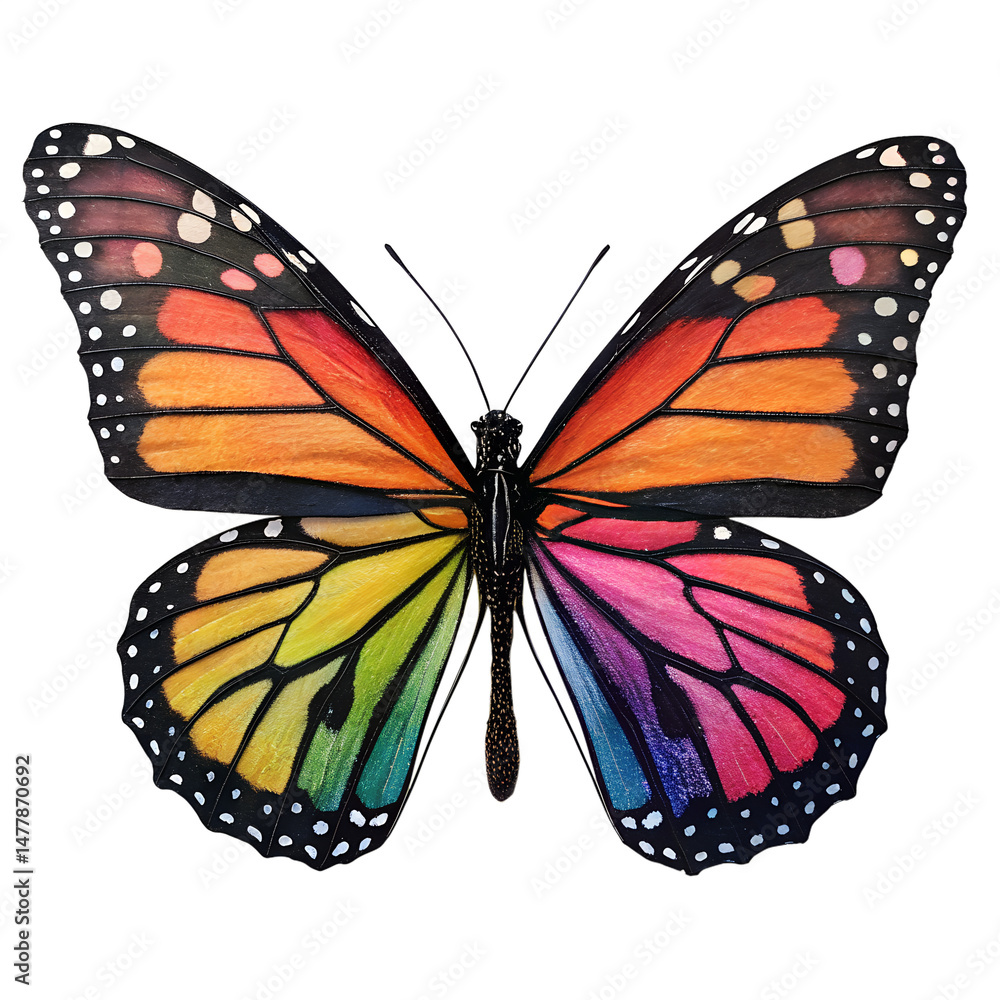 Fototapeta premium butterfly on white background