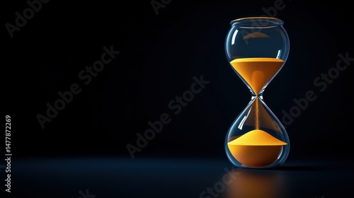 Hourglass on a dark background