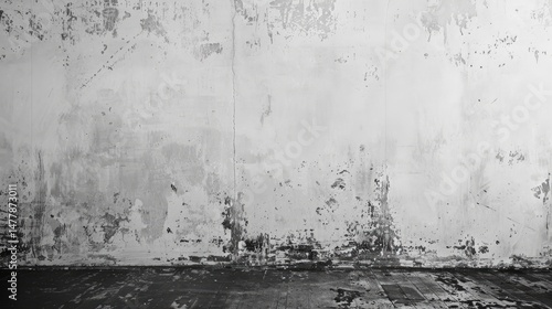 black and white tintype of a white wall, close up of wall without floor 