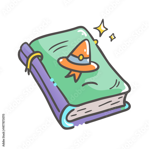 witch s spellbook icon, witch s spellbook vector illustration-simple illustration of witch s spellbook, perfect for witch s spellbook logos and icons