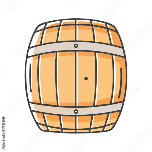 wooden keg icon, wooden keg vector illustration-simple illustration of wooden keg, perfect for wooden keg logos and icons