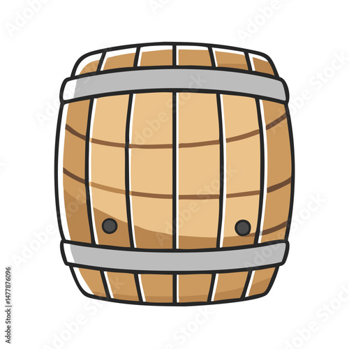wooden keg icon, wooden keg vector illustration-simple illustration of wooden keg, perfect for wooden keg logos and icons