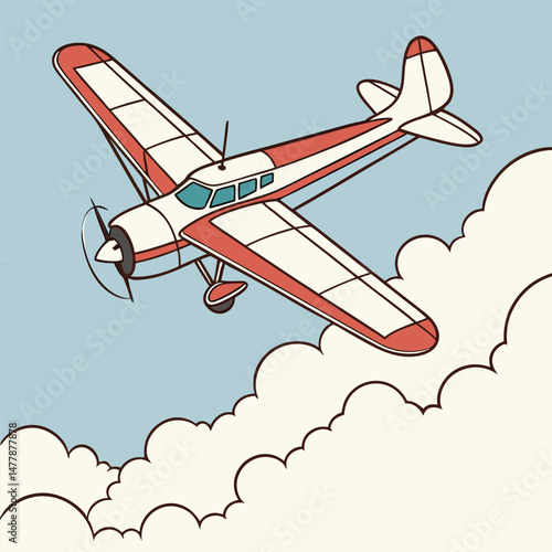 vector illustration of airplane