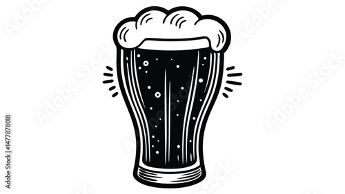 Pint of Beer with Foam