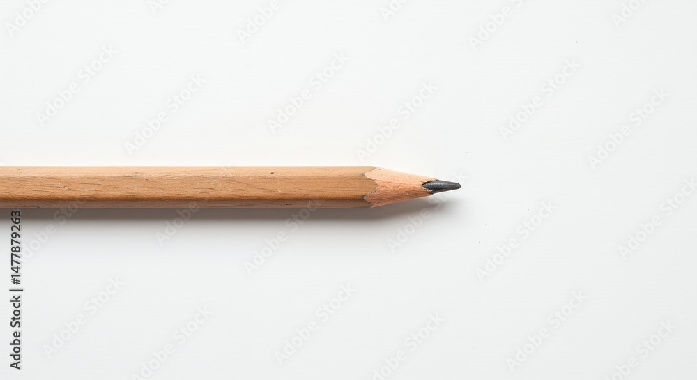 Obraz premium Simple pencil on white background