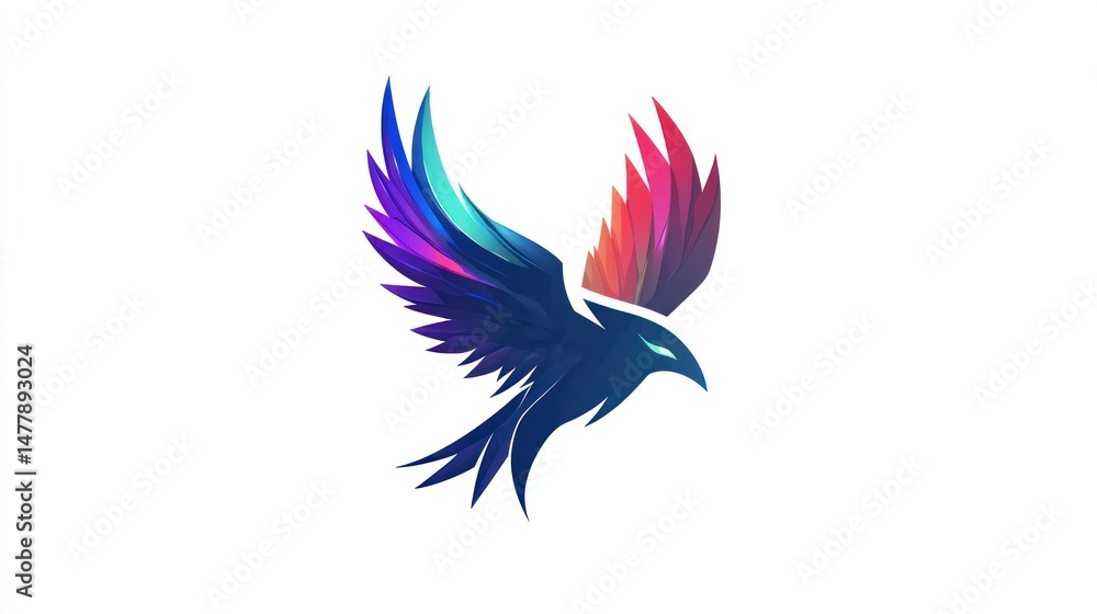 Obraz premium Colorful bird logo design