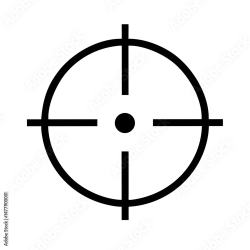 Target Reticle Icon Representing Precision and Targeting Accuracy