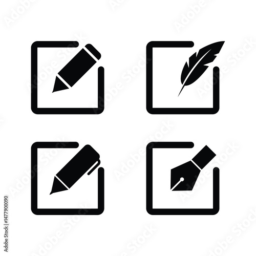Edit Icon Set Vector Design.