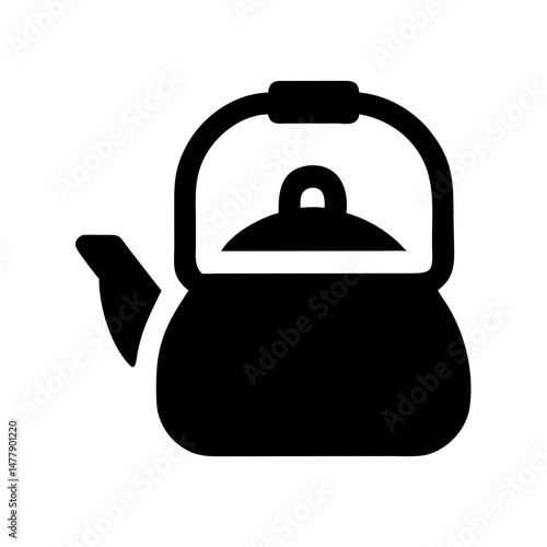 Tea Kettle Icon Representing Hot Beverage Preparation