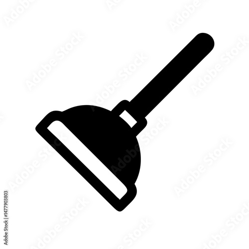Toilet Plunger Icon Representing Bathroom Cleaning Tool