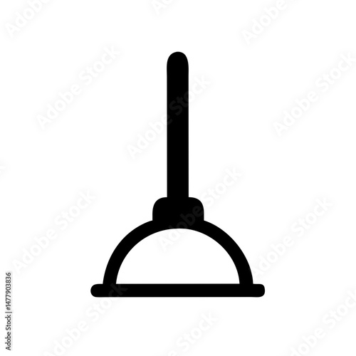 Toilet Plunger Icon Representing Bathroom Cleaning Tool