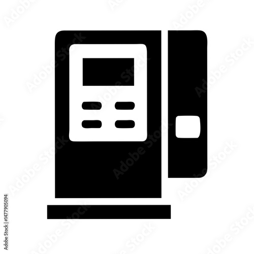 Vending Machine or Automated Kiosk Icon Representing Self-Service Retail System