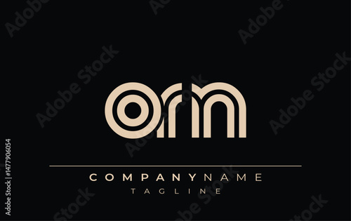 ORN Creative Unique Modern Letter Logo Design. Stylized logo featuring a unique letter design, presenting abstract minimalist aesthetics and modern appeal.