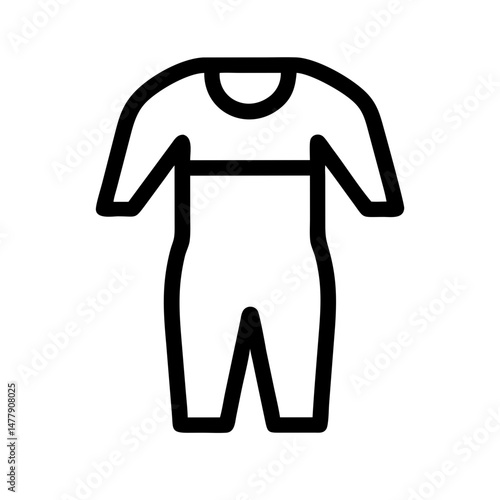 Wetsuit Icon Representing Diving or Surfing Suit for Water Sports