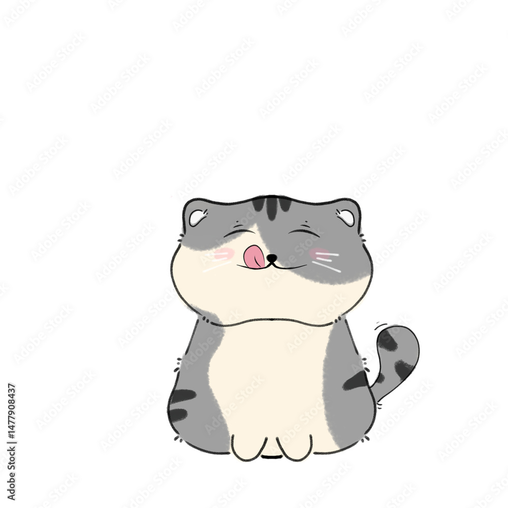 Naklejka premium Cuddly Kitty