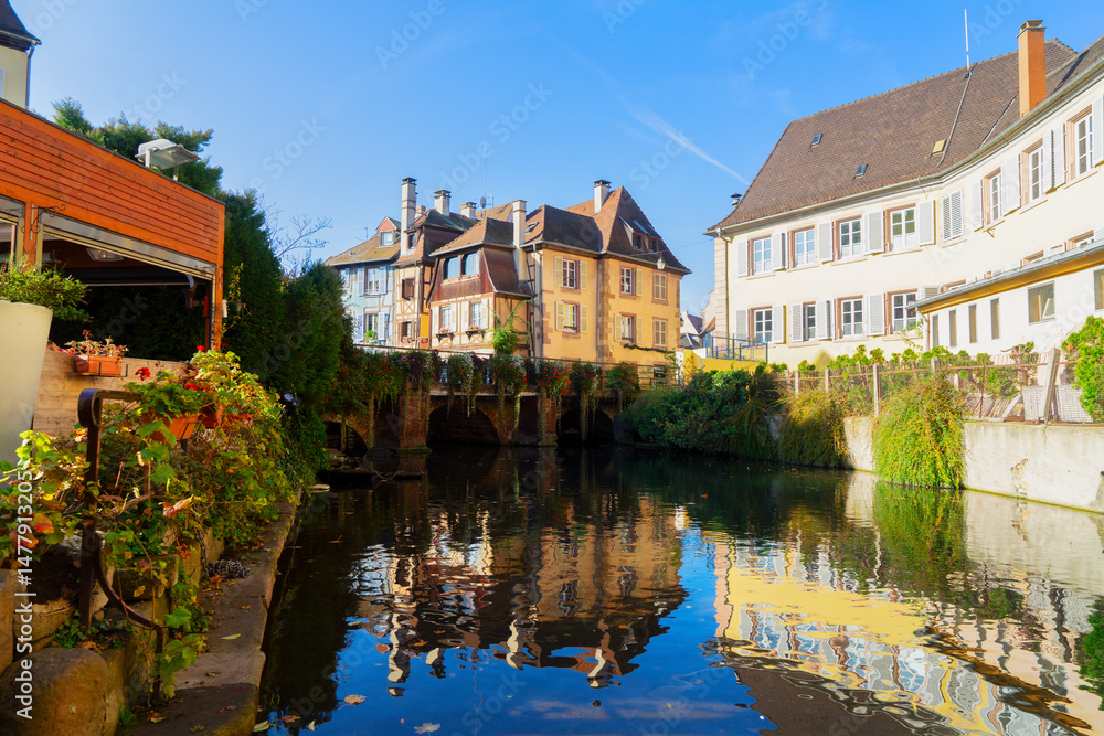 Naklejka premium Colmar, beautiful town of Alsace, France