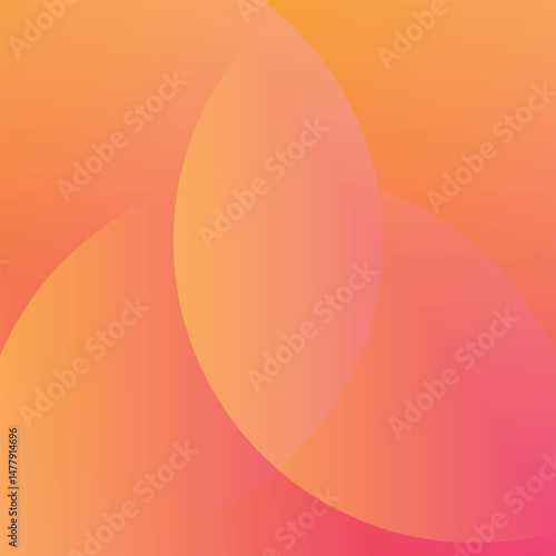 Orange gradient pink color circle abstract background. Dynamic shapes overlay opacity composition. Eps10 vector
