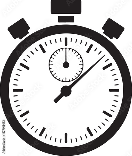 Stopwatch timer flat icon for apps and websites